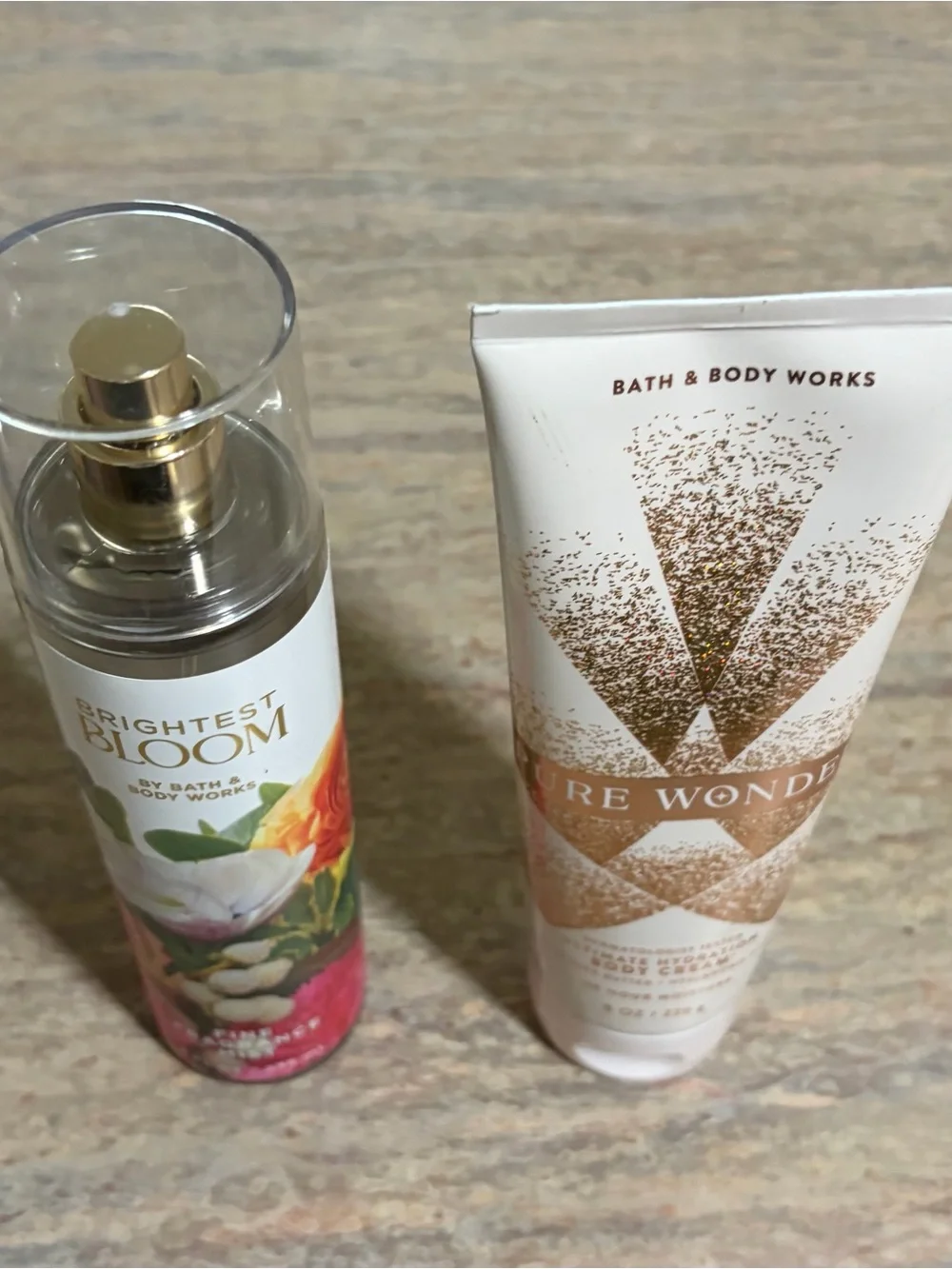 Bath & Body Works Brightest Bloom Fragrance Mist & Pure Wonder Body Cream Duo
